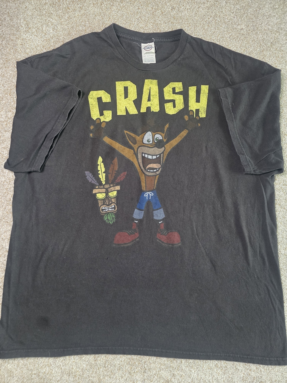 Crash Bandicoot Y2K Gaming Playstation Graphic T-Shirt Men's 2XL